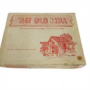 The Old Mill Are-Jay Game Co Inc Vintage (No Pegs) Just Board with Box